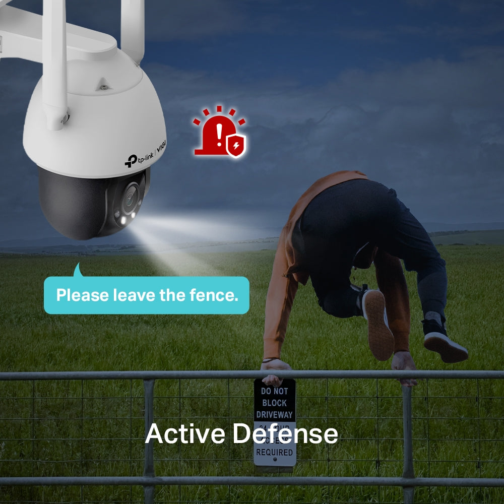 TP-Link VIGI C540-4G Outdoor 4MP Full-color Pan-Tilt Network Camera