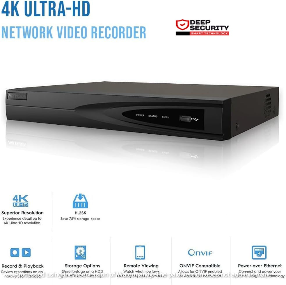 DS-7604N1-Q1/4P HIKV 4 Channel 4 Poe 4k Network Video Recorder NVR