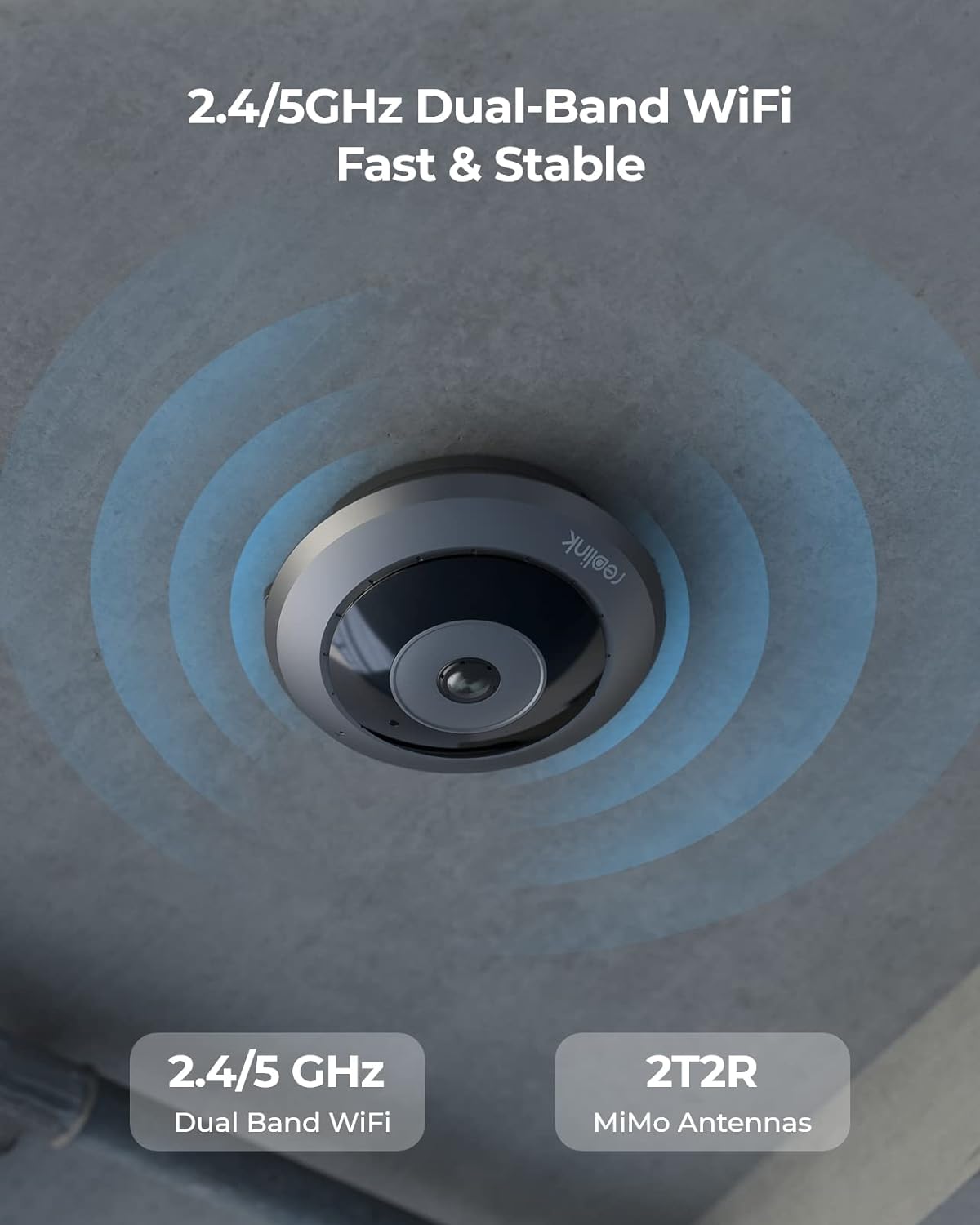 REOLINK  Fisheye Series FE-W-W 2K+ 6MP 360° Panorama WIFI  Indoor Security Camera