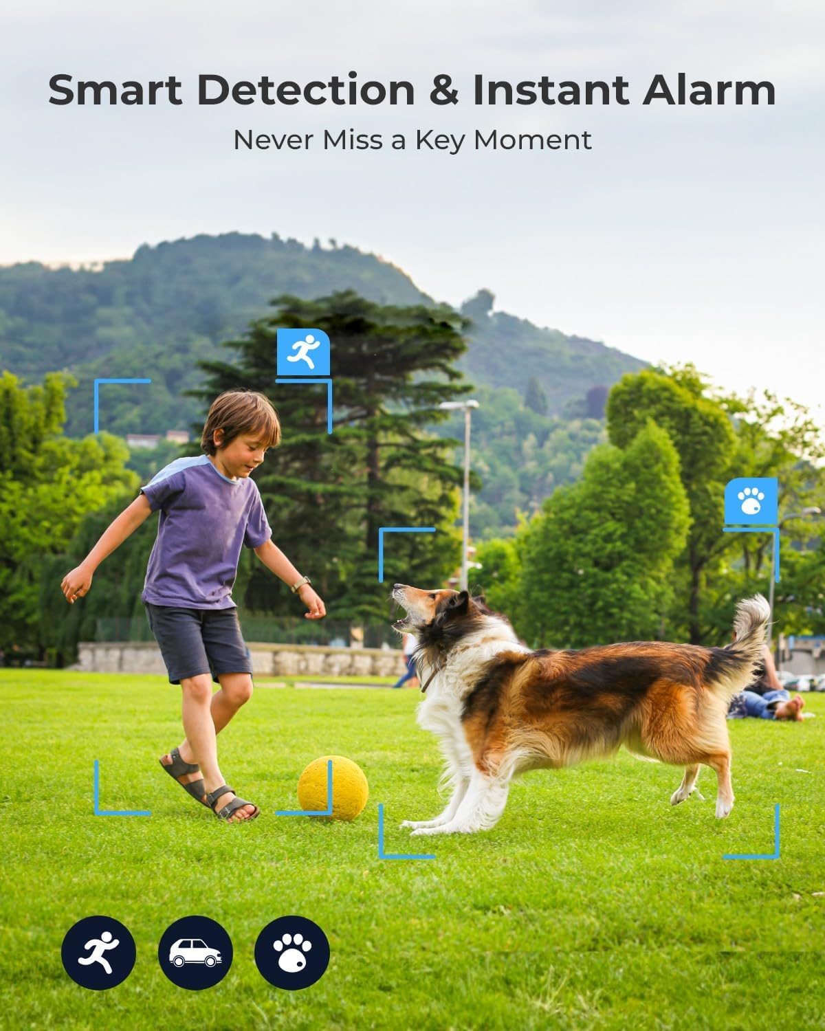 REOLINK Argus 3 Ultra, 4K Solar Security Camera, Wireless Outdoor Camera, 6W Adjustable Solar Panel, 2.4/5GHz WiFi, 8MP Color Night Vision, AI Detection, Local Storage, No Extra Fee for Home Security