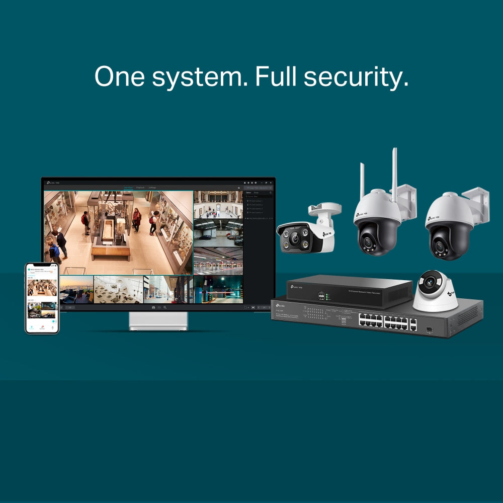 TP-Link VIGI C540-W VIGI 4MP Outdoor Full-Color Wi-fi Pan  Tilt Network Camera