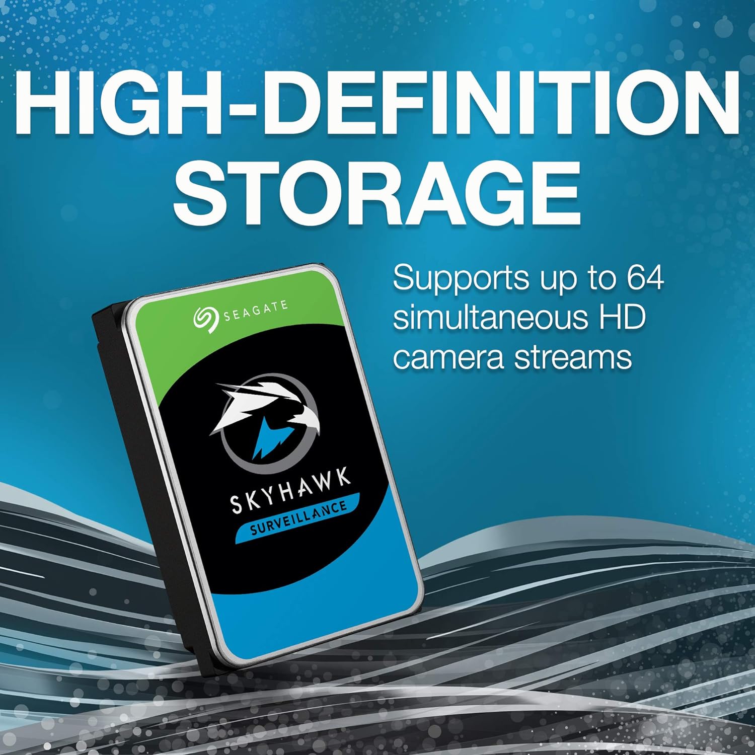 Seagate Skyhawk 4TB Video Internal Hard Drive HDD – 3.5 Inch SATA 6Gb/s 64MB  (ST4000VXZ16/016)