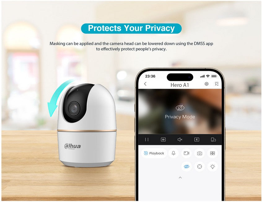 Dahua H3A /5A Wireless home CCTV Camera with two way audio / Human / pet Detection