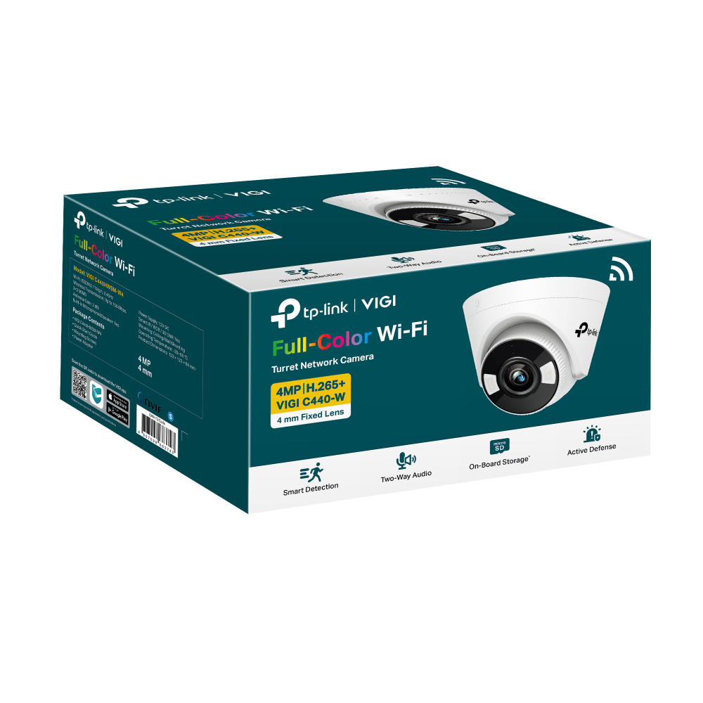 VIGI 4MP Full-Color Wi-Fi Turret Network Camera