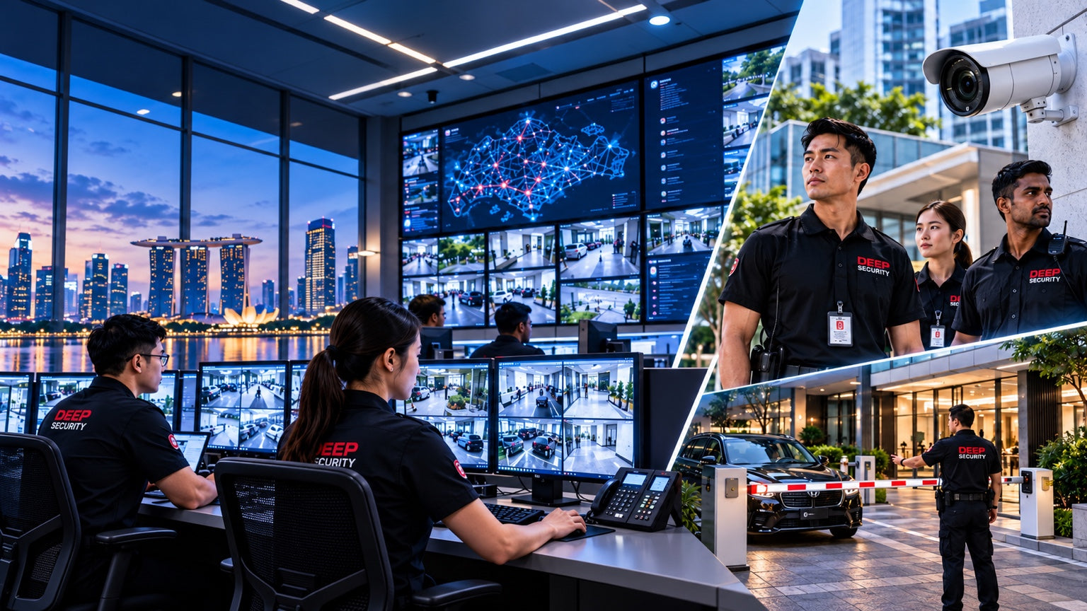 Deep Security Singapore security officers, CCTV monitoring and command centre