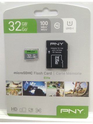 PNY Elite U1 MicroSD Flash Memory Card 32GB/64GB