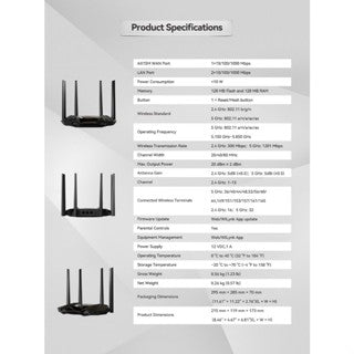 DAHUA │ DH-AX15M │ DH-AX18 │ AX1500 & AX1800 | AX1500 wireless router | AX1800 wireless router |