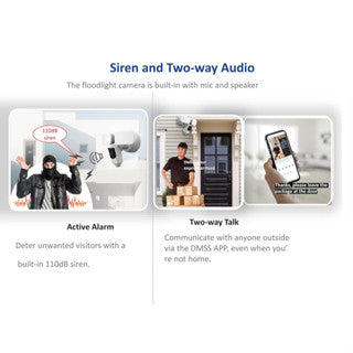 DAHUA │ DH-IPC-WL46A │ 4MP Fixed-focal Floodlight Network Camera | FREE MICRO SD CARDS │ Dual Band WIFI Enable │Alarm