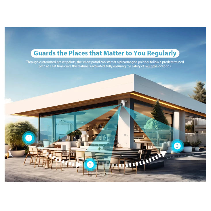 Dahua | 3MP Outdoor Fixed-focal Wi-Fi Pan & Tilt Network Camera DH-P3B-PV | P3B-PV smart camera