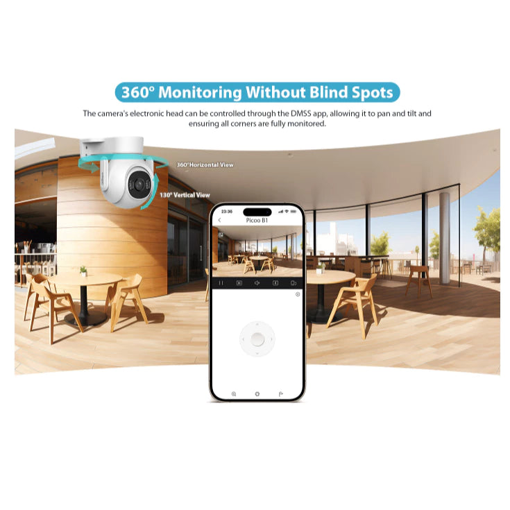 Dahua | 3MP Outdoor Fixed-focal Wi-Fi Pan & Tilt Network Camera DH-P3B-PV | P3B-PV smart camera
