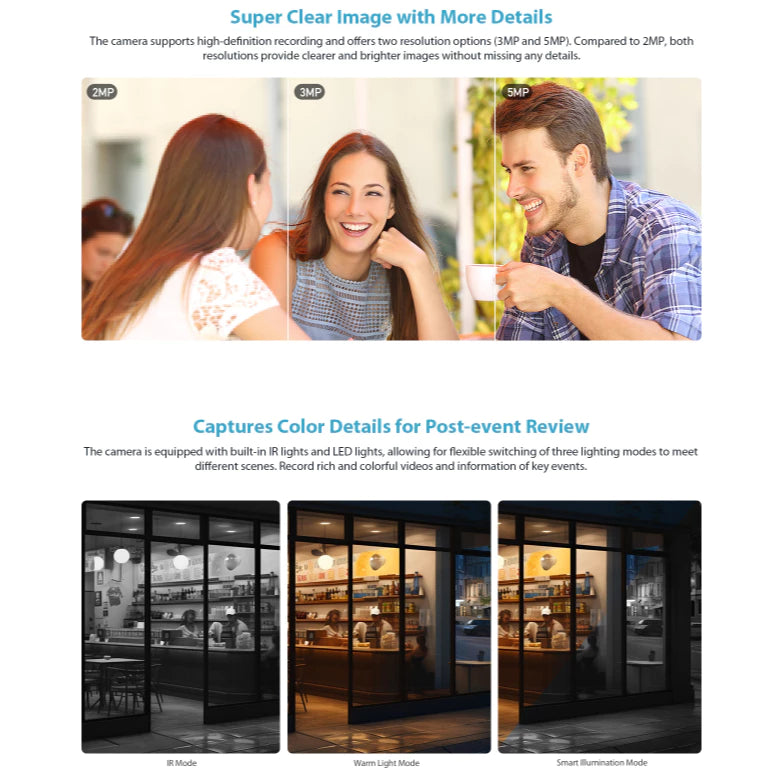 Dahua | 3MP Outdoor Fixed-focal Wi-Fi Pan & Tilt Network Camera DH-P3B-PV | P3B-PV smart camera