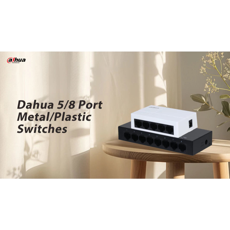 Dahua 5-Port & 8Port Unmanaged Desktop Gigabit Ethernet Switch DH-PFS3005-5GT-L/ DH-PFS3008-8GT-L | 5-port gigabit