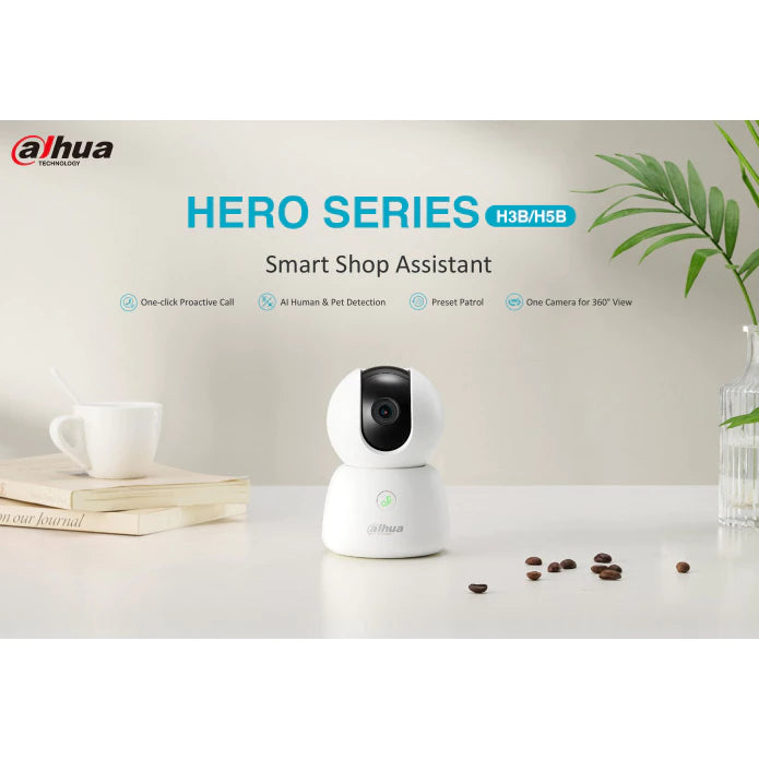 DAHUA | DH-H3B-H5B 3MP & 5MP Indoor Fixed-focal WiFi Pan & Tilt Network Camera │Human & Pet Detection │Sound alarm │Night vision