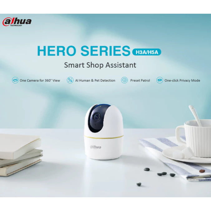 DAHUA | Hero Series 3MP & 5MP Indoor Fixed-Focal Wi-Fi Pan & Tilt Network Camera H5A